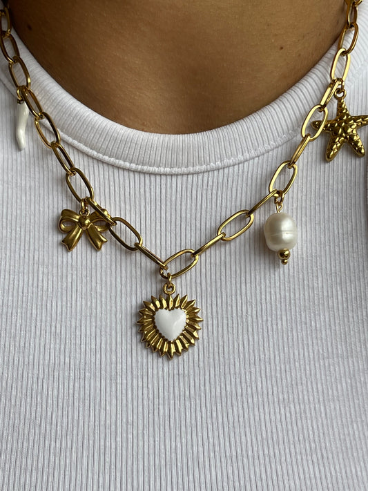 Collier WHITE HEART