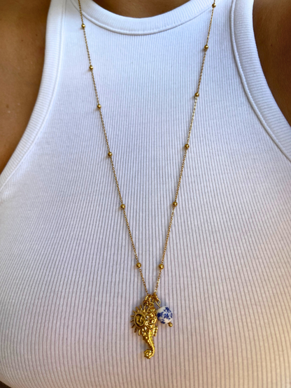 Collier long à charms CELINE